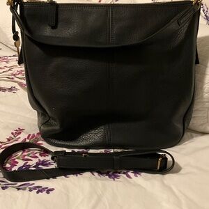 Fossil Black Leather Women’s Shoulder Bag - Classic Everyday Tote